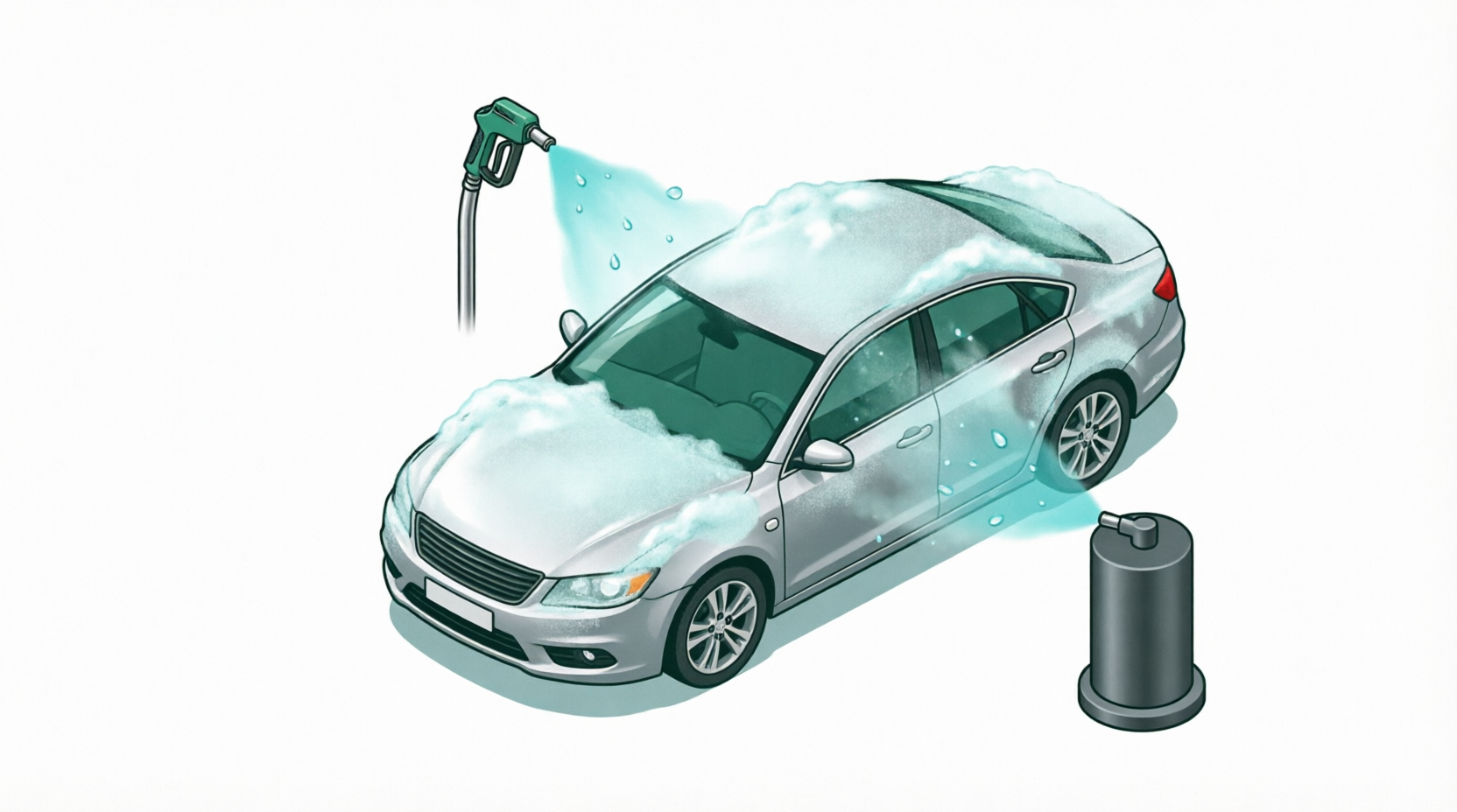 Eco-foam cleaning process